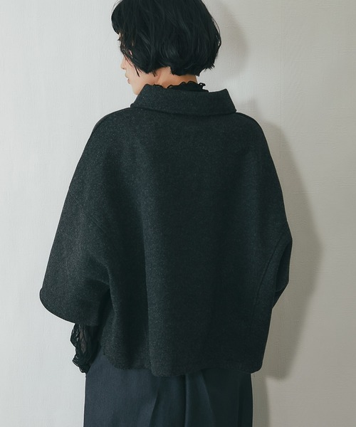 セール】シルバーボタンポンチョ風シャツ（Tシャツ/カットソー