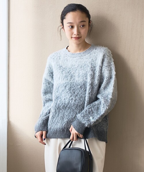 PENNEYS(ぺニーズ)の「【PENNEYS(ぺニーズ)別注】 グラデ起毛シャギーニット(ニット/セーター・レディース・オレンジ/グレー/ライトブルー・FREE)」の11枚目の写真