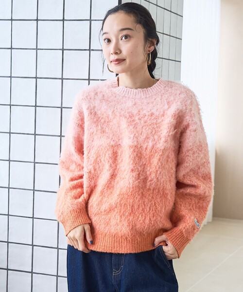 PENNEYS(ぺニーズ)の「【PENNEYS(ぺニーズ)別注】 グラデ起毛シャギーニット(ニット/セーター・レディース・オレンジ/グレー/ライトブルー・FREE)」の19枚目の写真