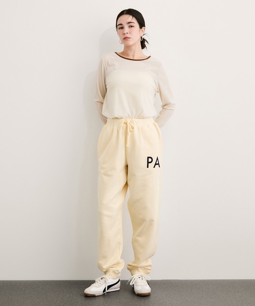 le cercle ADAM ET ROPE'(ルセルクルアダムエロペ)の「【Regency works(リージェンシーワークス)】PARIS SWEAT PANTS(その他パンツ・レディース・ブラック系その他/ホワイト系その他2・FREE)」の3枚目の写真