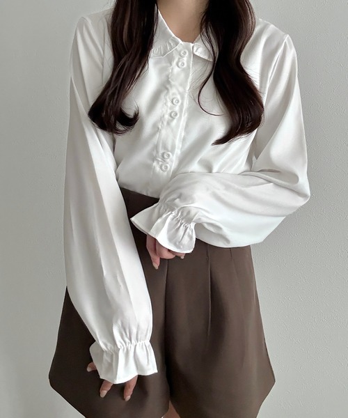 Cham.(チャム)の「丸襟ブラウス(シャツ/ブラウス・レディース・ホワイト・F)」の7枚目の写真