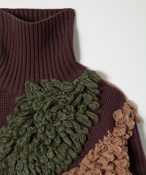 leinwande（ラインヴァンド）の「Landscape Intarsia Knit Top（ニット/セーター・レディース・ホワイト/ブラウン/ブラック・ONE SIZE）」の13枚目の写真