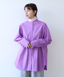 yuni | コットンキャッチワッシャーmoe sleeves back ribon　ブラウス(シャツ/ブラウス)