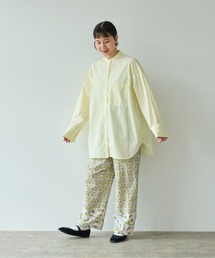 yuni | コットンキャッチワッシャーmoe sleeves back ribon　ブラウス(シャツ/ブラウス)