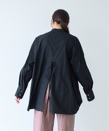 yuni（ユニ　）の「コットンキャッチワッシャーmoe sleeves back ribon　ブラウス（シャツ/ブラウス）」