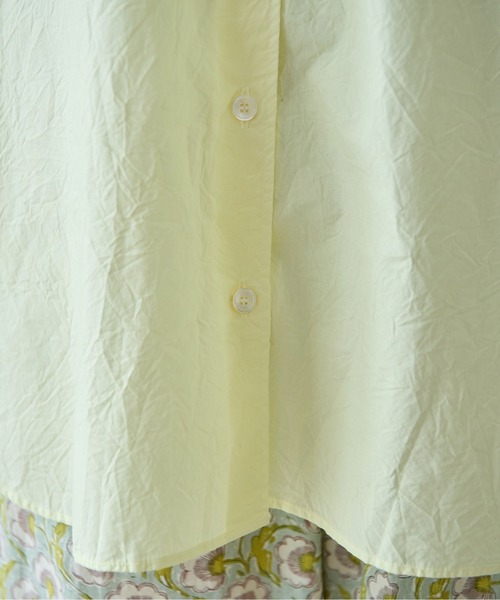 yuni（ユニ　）の「コットンキャッチワッシャーmoe sleeves back ribon　ブラウス（シャツ/ブラウス・レディース・イエロー/ブルー/ブラック/パープル/グリーン/ホワイト・FREE）」の20枚目の写真