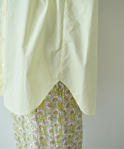 yuni（ユニ　）の「コットンキャッチワッシャーmoe sleeves back ribon　ブラウス（シャツ/ブラウス・レディース・イエロー/ブルー/ブラック/パープル/グリーン/ホワイト・FREE）」の21枚目の写真