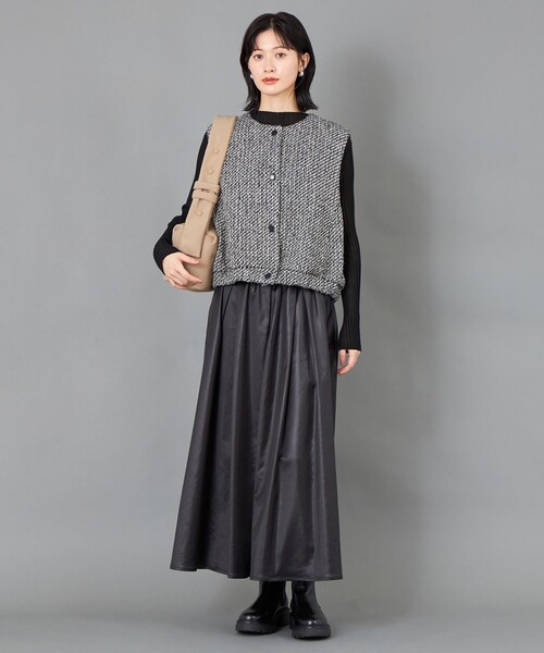 CAST:(キャストコロン)の「【CAST COLON】ツィードベスト(ベスト・レディース・ブラック・S/M)」の4枚目の写真