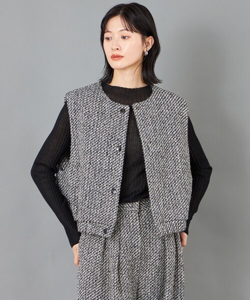 CAST:(キャストコロン)の「【CAST COLON】ツィードベスト(ベスト・レディース・ブラック・S/M)」の7枚目の写真