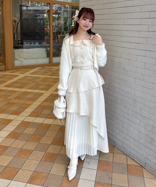 セール】【LouLoumei】ツイードセットアップ（ワンピース）｜one after