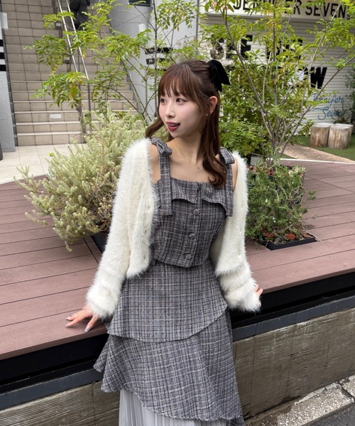 セール】【LouLoumei】ツイードセットアップ（ワンピース）｜one after