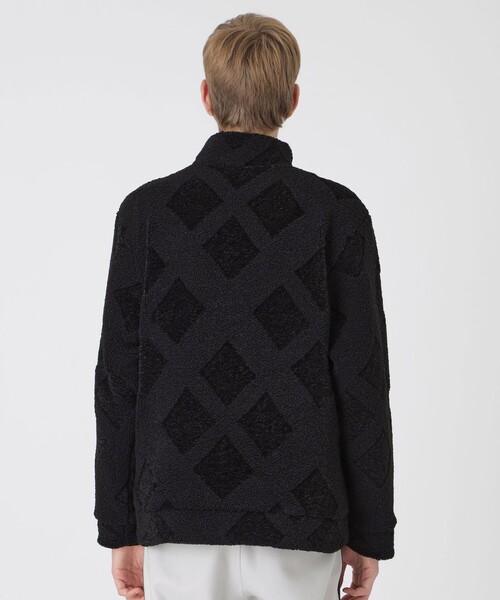 BLACK LABEL CRESTBRIDGE(ブラックレーベル・クレストブリッジ)の「【BLACK lab.】シャドーチェックボアブルゾン(ブルゾン・メンズ・オフホワイト/ブラック・M/L/XL)」の12枚目の写真