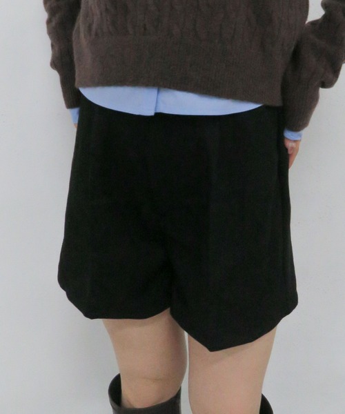 archives（アルシーヴ）の「ベルト付ツイードショートパンツ（その他パンツ・レディース・チャコールグレー/ブラック・MEDIUM）」の2枚目の写真