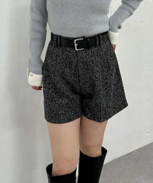 ベルト付ツイードショートパンツ（その他パンツ）｜archives