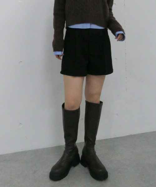 archives（アルシーヴ）の「ベルト付ツイードショートパンツ（その他パンツ・レディース・チャコールグレー/ブラック・MEDIUM）」の18枚目の写真