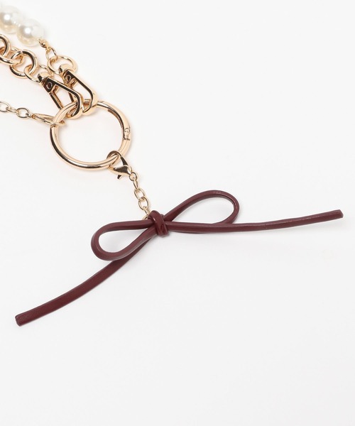 Andemiu(アンデミュウ)の「ハート&パールチャーム610578(チャーム・レディース・ブラック/ボルドー・FREE)」の9枚目の写真