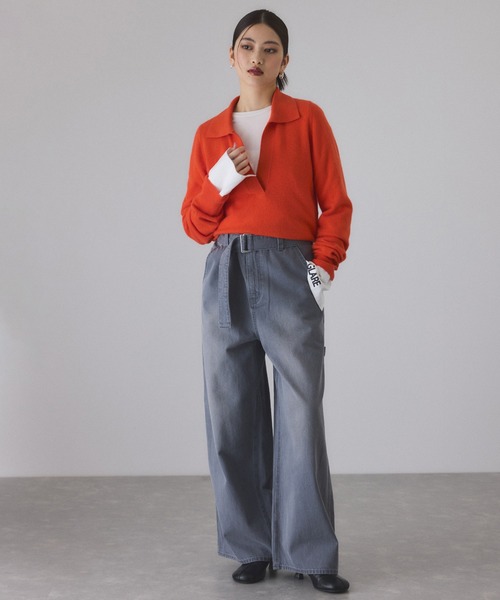 アダムエロペ（ADAM ET ROPE’）/カシミヤポロニット セール】カシミヤポロニット（ニット/セーター）｜ADAM ET ROPE