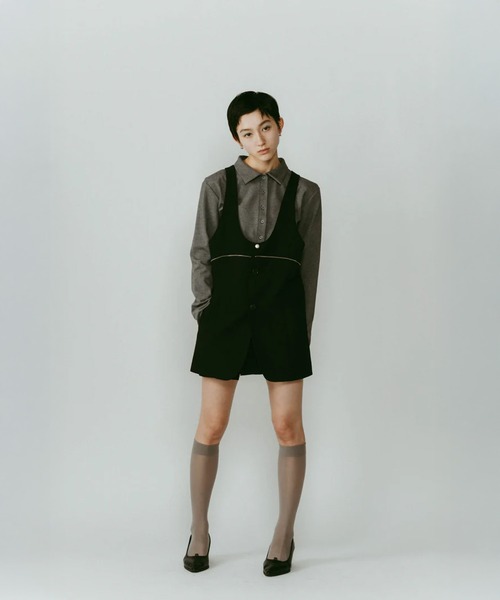 Knuth Marf(クヌースマーフ)の「custom dad jacket(テーラードジャケット・レディース・ブラック/ベージュ・S)」の13枚目の写真