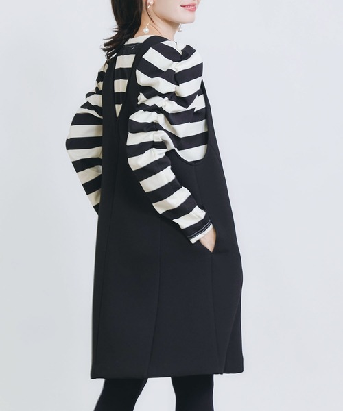 PICCIN（ピッチン）の「ダンボールショートジャンパースカート（ジャンパースカート・レディース・ブラック・M）」の15枚目の写真