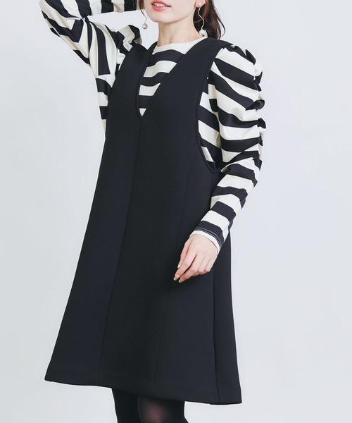 PICCIN（ピッチン）の「ダンボールショートジャンパースカート（ジャンパースカート・レディース・ブラック・M）」の17枚目の写真