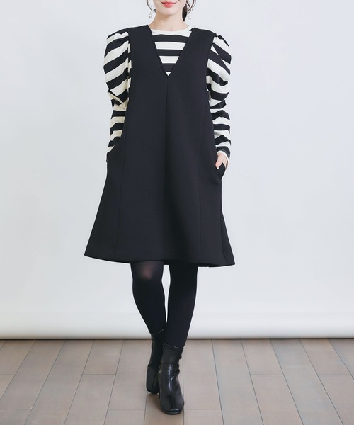 PICCIN（ピッチン）の「ダンボールショートジャンパースカート（ジャンパースカート・レディース・ブラック・M）」の18枚目の写真