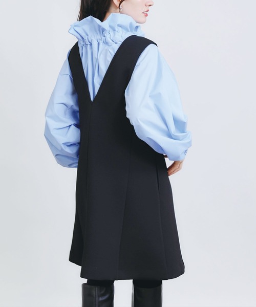 PICCIN（ピッチン）の「ダンボールショートジャンパースカート（ジャンパースカート・レディース・ブラック・M）」の4枚目の写真