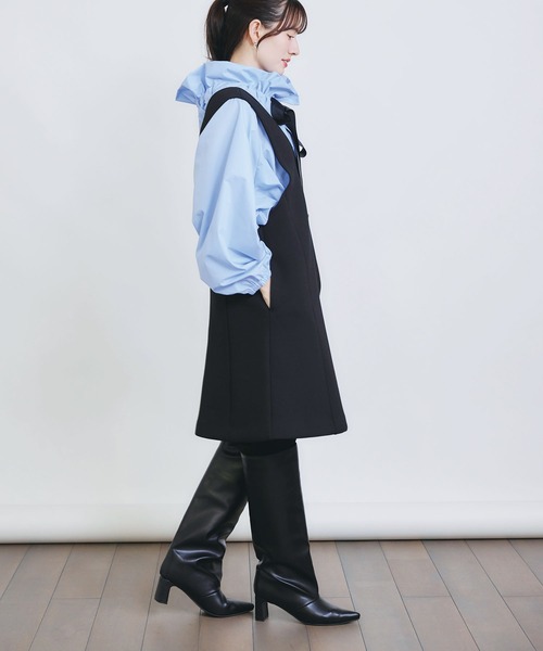 PICCIN（ピッチン）の「ダンボールショートジャンパースカート（ジャンパースカート・レディース・ブラック・M）」の6枚目の写真