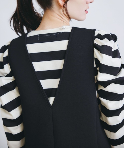 PICCIN（ピッチン）の「ダンボールショートジャンパースカート（ジャンパースカート・レディース・ブラック・M）」の9枚目の写真