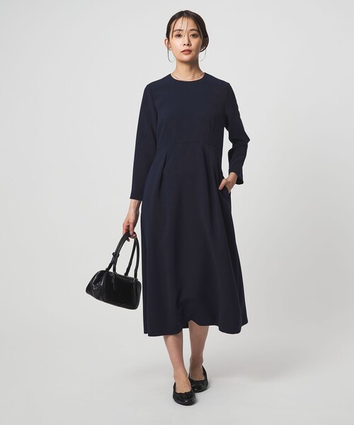 green label relaxing（グリーンレーベルリラクシング）の「［size SHORTあり］ソデレース 2WAY ワンピース（ワンピース・レディース・ネイビー・38/36/SHORT）」の8枚目の写真