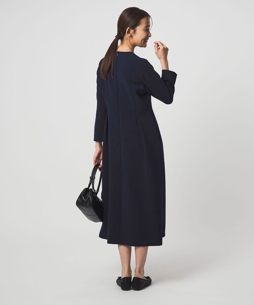 green label relaxing（グリーンレーベルリラクシング）の「［size SHORTあり］ソデレース 2WAY ワンピース（ワンピース・レディース・ネイビー・38/36/SHORT）」の9枚目の写真