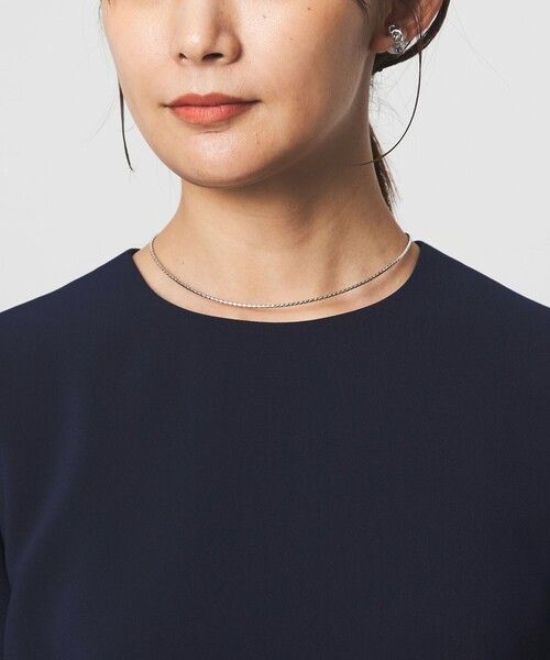 green label relaxing（グリーンレーベルリラクシング）の「［size SHORTあり］ソデレース 2WAY ワンピース（ワンピース・レディース・ネイビー・38/36/SHORT）」の21枚目の写真