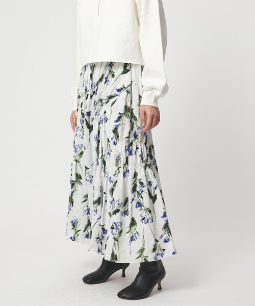 EMMEL REFINES（エメルリファインズ）の「＜EMMEL REFINES＞EM フラワープリント シャーリング スカート（スカート・レディース・オフホワイト/ブラック・M/S）」の17枚目の写真