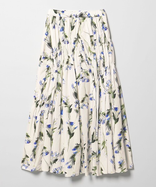 EMMEL REFINES（エメルリファインズ）の「＜EMMEL REFINES＞EM フラワープリント シャーリング スカート（スカート・レディース・オフホワイト/ブラック・M/S）」の7枚目の写真