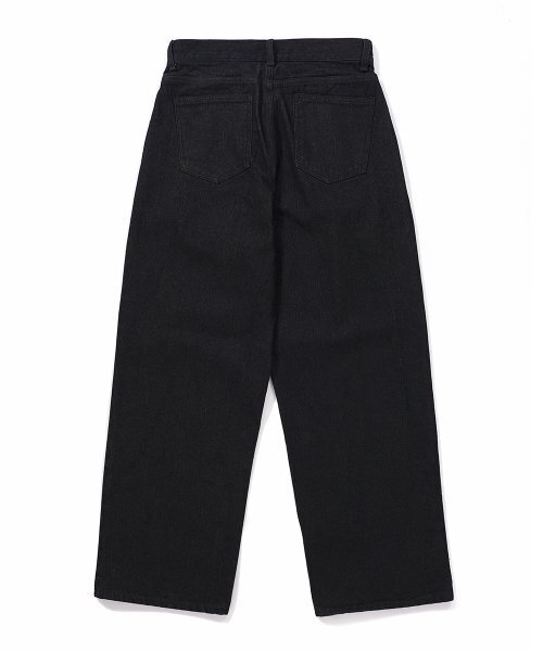GAKKAI UNIONS(ガッカイユニオンズ)の「ツーピンタックベーシックワイドデニムパンツブラック(デニムパンツ・レディース・その他・LARGE/SMALL/MEDIUM)」の3枚目の写真