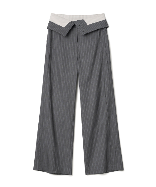 MILLO WOMEN（ミロウーマン）の「折りたたみワイドトラウザー[チャコールグレー]（スラックス・レディース・その他・SMALL/MEDIUM）」の2枚目の写真