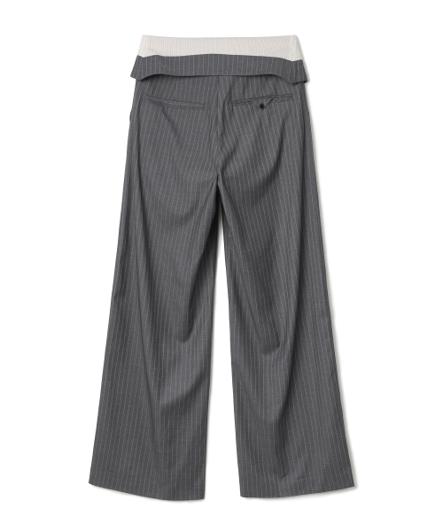 MILLO WOMEN（ミロウーマン）の「折りたたみワイドトラウザー[チャコールグレー]（スラックス・レディース・その他・SMALL/MEDIUM）」の3枚目の写真