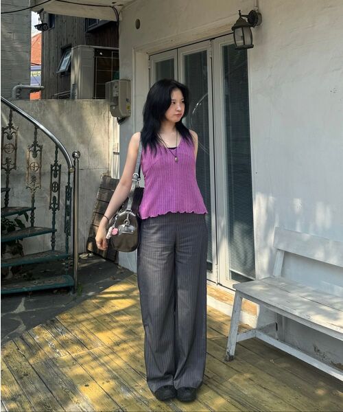 MILLO WOMEN（ミロウーマン）の「折りたたみワイドトラウザー[チャコールグレー]（スラックス・レディース・その他・SMALL/MEDIUM）」の9枚目の写真