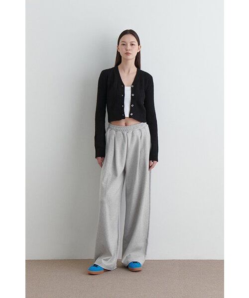 MUSINSA STANDARD WOMAN（ムシンサスタンダードウーマン）の「ウィメンズソフトブークルリブクロップカーディガン[ブラック]（カーディガン/ボレロ・レディース・その他・SMALL/MEDIUM/LARGE/X-SMALL）」の9枚目の写真