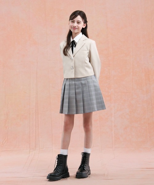 GLOBAL WORK（グローバルワーク）の「卒服/イージーケアジャケット/598135（テーラードジャケット・キッズ・アイボリー/ブラック/グレー・150cm/160cm）」の5枚目の写真