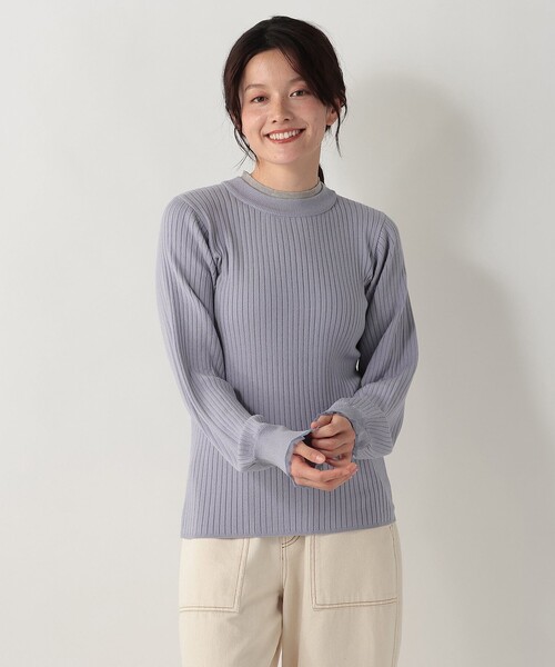 Afternoon Tea(アフタヌーンティー)の「レイヤード風プルオーバーニット(ニット/セーター・レディース・グレー/ブルー/ネイビー・MEDIUM)」の3枚目の写真