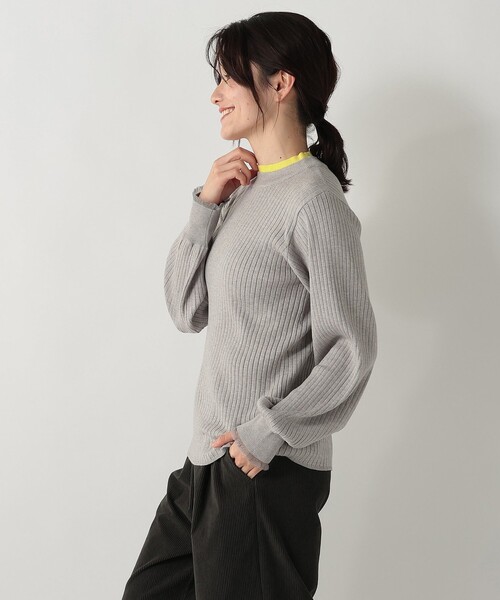 Afternoon Tea(アフタヌーンティー)の「レイヤード風プルオーバーニット(ニット/セーター・レディース・グレー/ブルー/ネイビー・MEDIUM)」の5枚目の写真