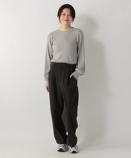 Afternoon Tea(アフタヌーンティー)の「レイヤード風プルオーバーニット(ニット/セーター・レディース・グレー/ブルー/ネイビー・MEDIUM)」の6枚目の写真