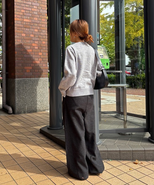 ISOOK（アイスー）の「【ISOOK / アイスー】配色レイヤードカーディガン / ニット カーディガン バイカラー 秋冬 厚手 ミドル丈 長袖 羽織り グレー ZOZOTOWN限定（カーディガン/ボレロ・レディース・グレー/チャコールグレー・FREE）」の17枚目の写真