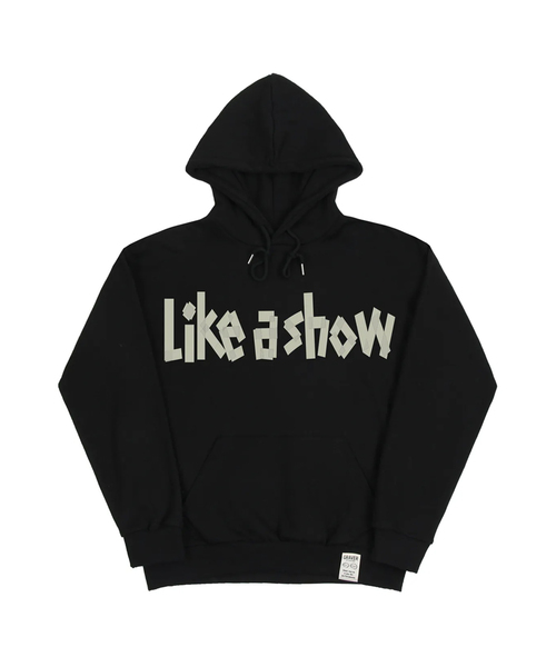 GRAVER（グレーバー）の「[ユニセックス]テープロゴフードパーカー_2カラー（パーカー・レディース・ネイビー/ブラック・SMALL/MEDIUM/LARGE/X-LARGE）」の2枚目の写真