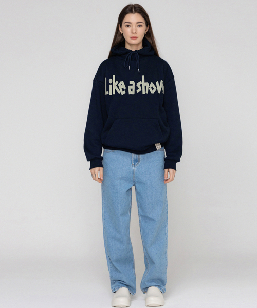 GRAVER（グレーバー）の「[ユニセックス]テープロゴフードパーカー_2カラー（パーカー・レディース・ネイビー/ブラック・SMALL/MEDIUM/LARGE/X-LARGE）」の6枚目の写真
