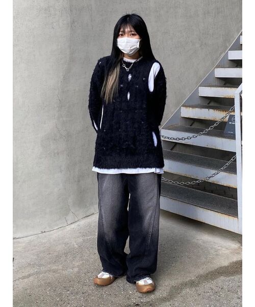 GLW(ジーエルダブリュ)の「イージーワイドピグダインパンツチャコール(その他パンツ・レディース・その他・X-SMALL/MEDIUM/SMALL/X-LARGE/LARGE)」の2枚目の写真