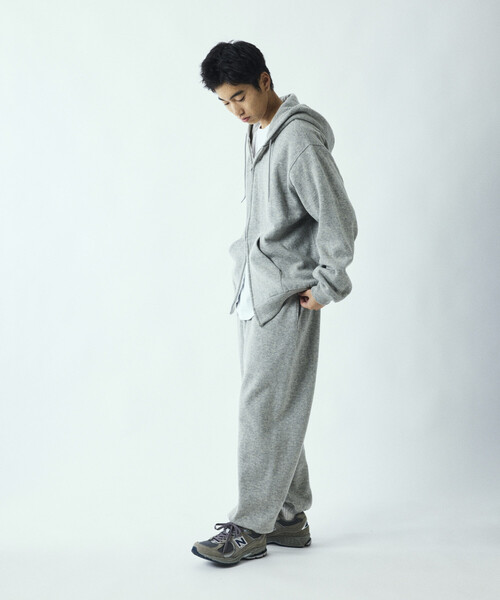 FREAK'S STORE（フリークスストア）の「リラックスフィット ウォッシャブル ウール コットン スウェットパンツ（スウェットパンツ・メンズ・チャコールグレー/オフホワイト/グレー・MEDIUM/LARGE）」の22枚目の写真