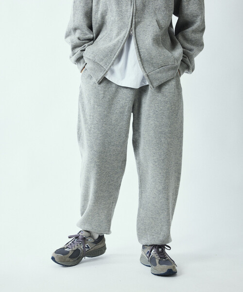 FREAK'S STORE（フリークスストア）の「リラックスフィット ウォッシャブル ウール コットン スウェットパンツ（スウェットパンツ・メンズ・チャコールグレー/オフホワイト/グレー・MEDIUM/LARGE）」の20枚目の写真