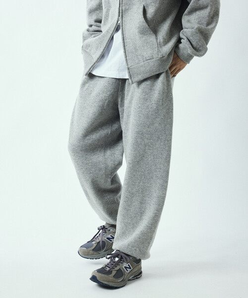 FREAK'S STORE（フリークスストア）の「リラックスフィット ウォッシャブル ウール コットン スウェットパンツ（スウェットパンツ・メンズ・チャコールグレー/オフホワイト/グレー・MEDIUM/LARGE）」の19枚目の写真