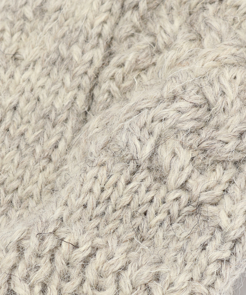 Black Sheep(ブラックシープ)の「【BLACK SHEEP / ブラックシープ】 HandKnit Cable Glove(手袋・メンズ・イエロー/ブラウン/ブラック/チャコールグレー/ブルー・FREE)」の14枚目の写真